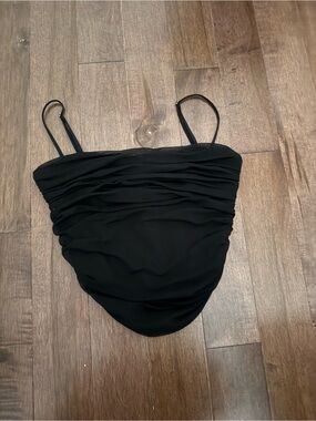 Black Ruched Going Out Top